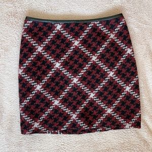 Plaid Tweed Skirt